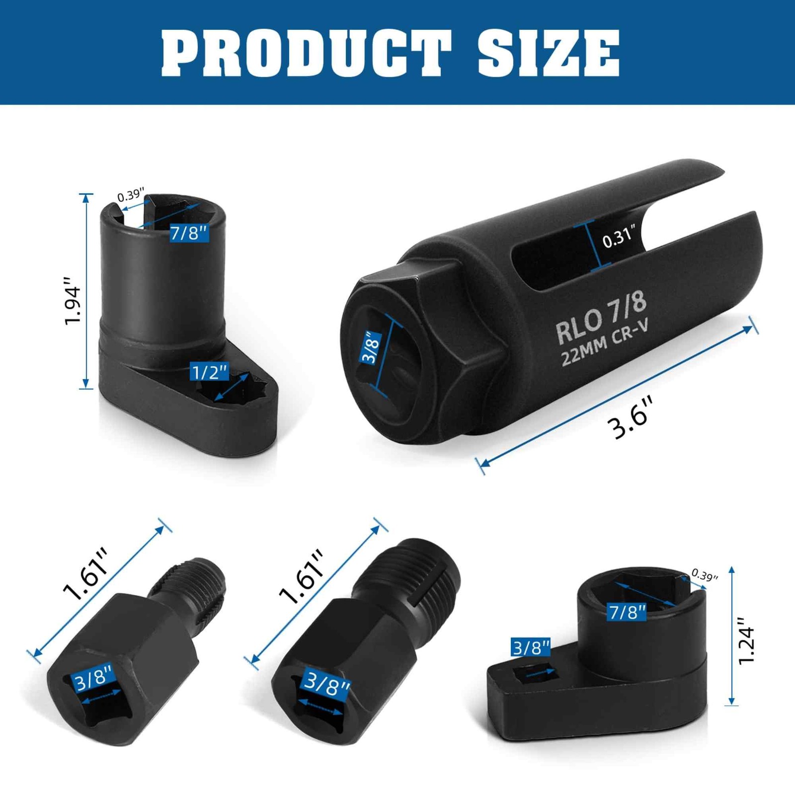 Juego 5 Dados Sonda Oxígeno Sensor O2 Repara Roscas Herramienta Taller Mecanica