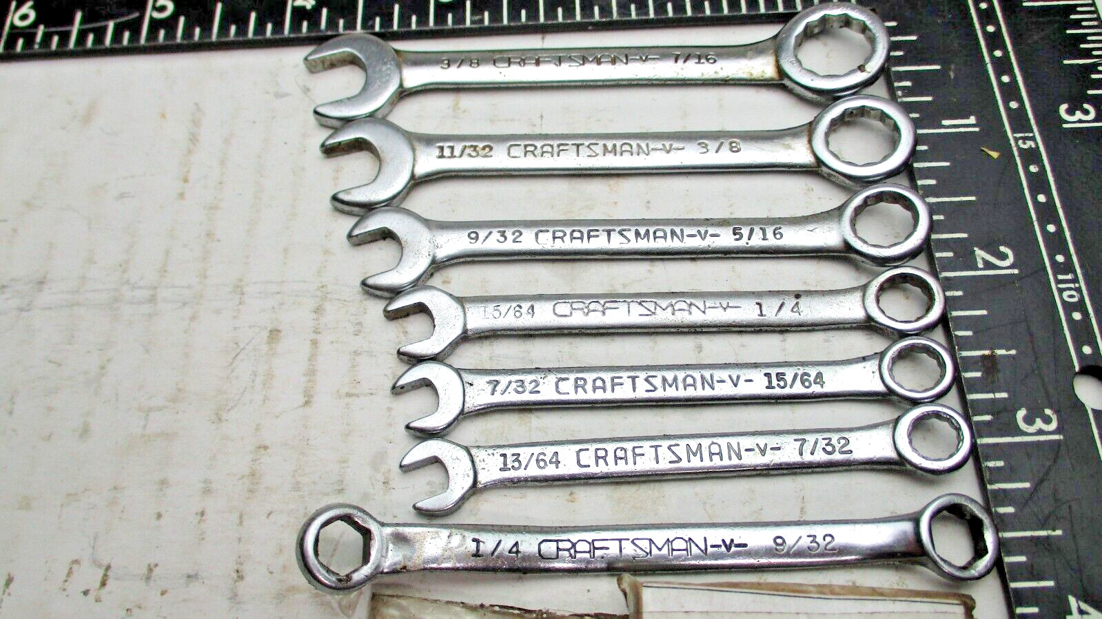 Craftsman Lot Of 7 Combination Wrenches Vintage See Pictures For Details