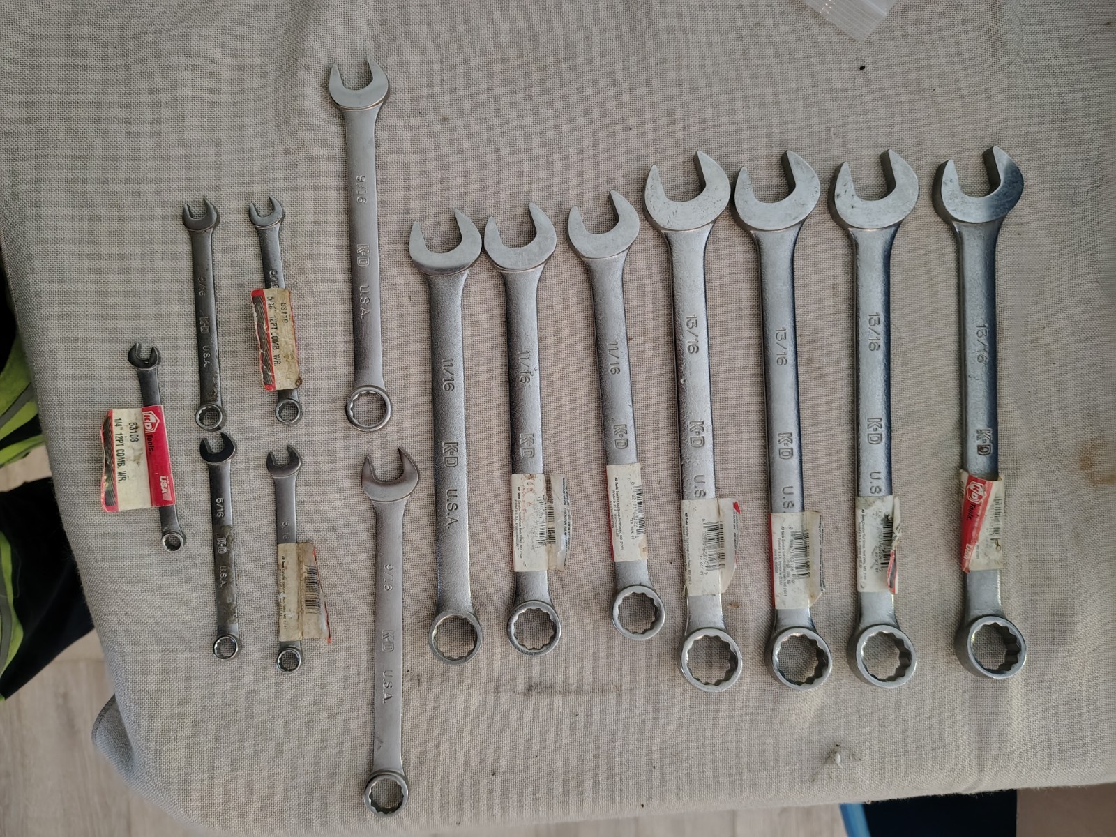 K-D Tools LOT of SAE New Old Stock Wrenches. Made In USA 14 Pieces Total NOS