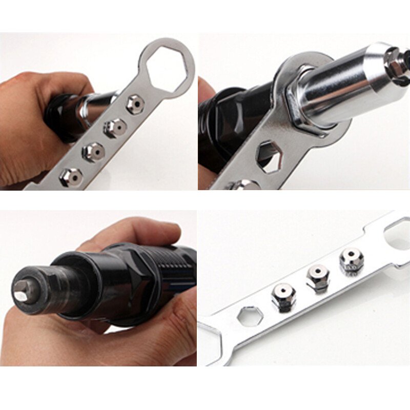 Electric Rivet Nut Gun Adaptor Insert Cordless Power Drill Tool Kit