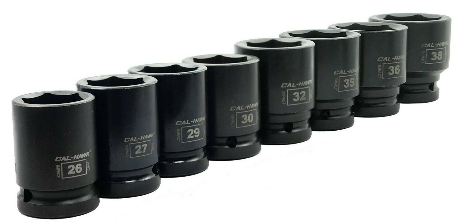 8PC 3/4″ DR. 6 Point Standard Air Impact Tools METRIC CRV Pro 26-38mm Socket Set