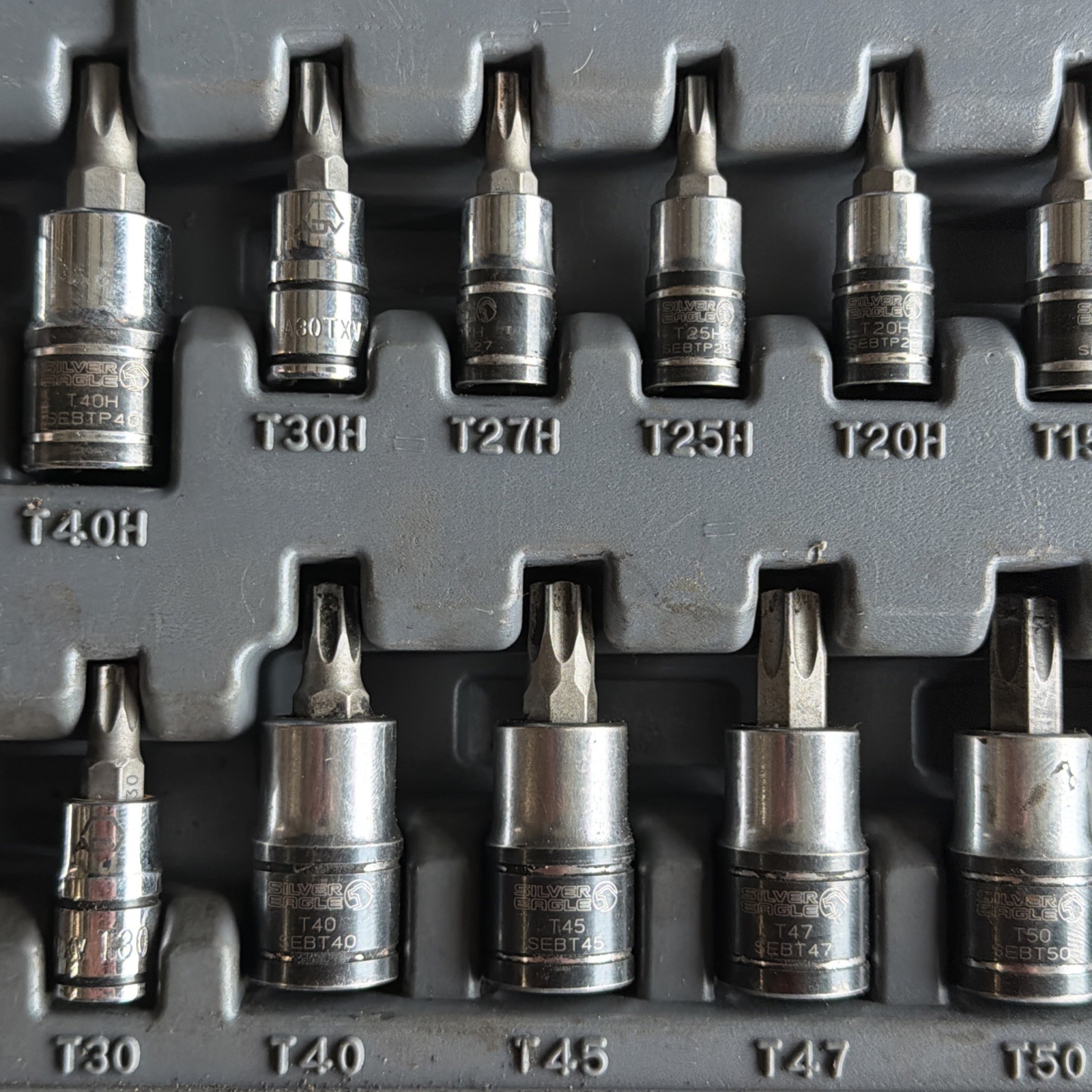 Matco Silver Eagle Torx Regular Tamper Proof Bit Driver Socket Set SBS23SE READ!