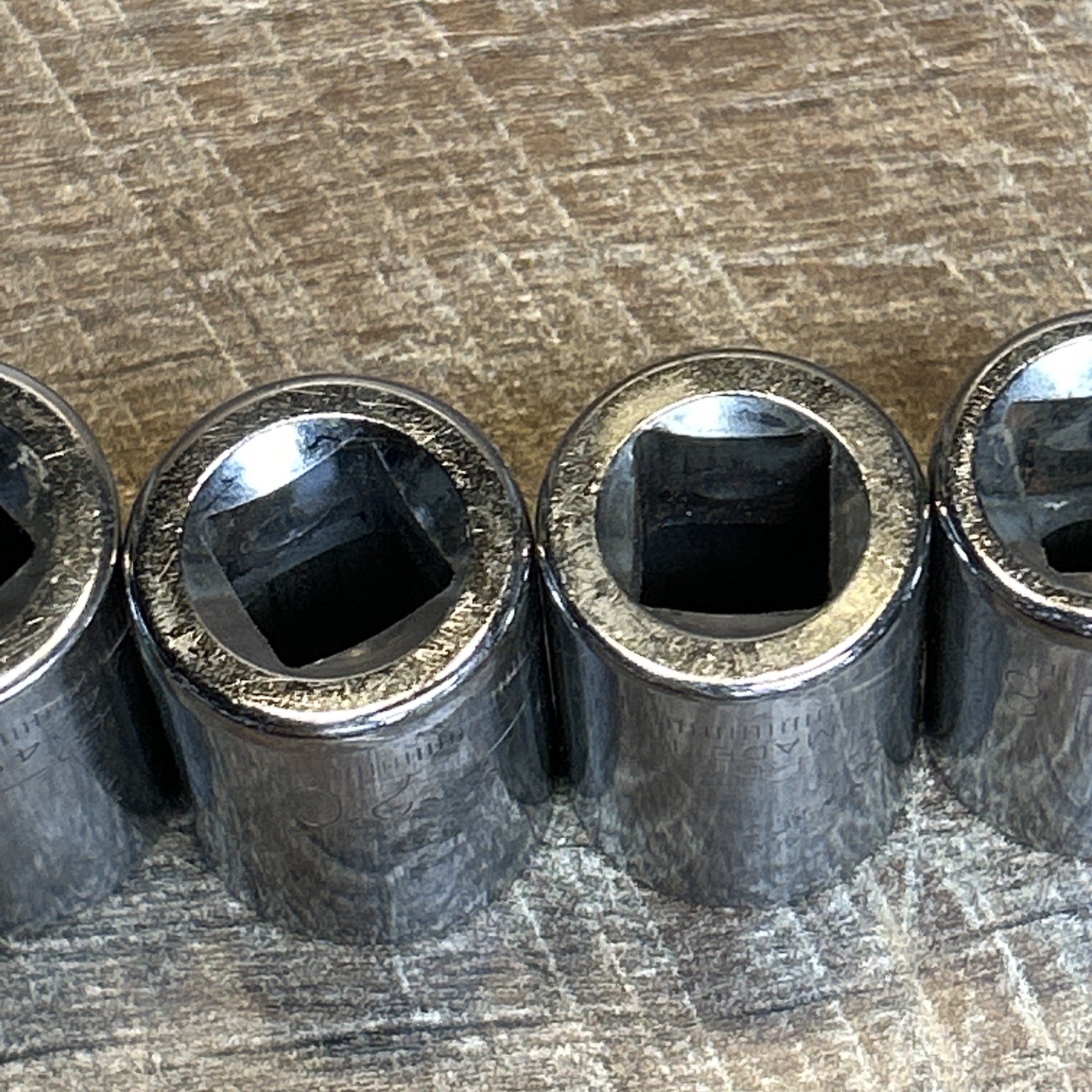 10 Piece Vintage Craftsman 1/2″ Drive 12 Point Metric Socket Set Made In USA
