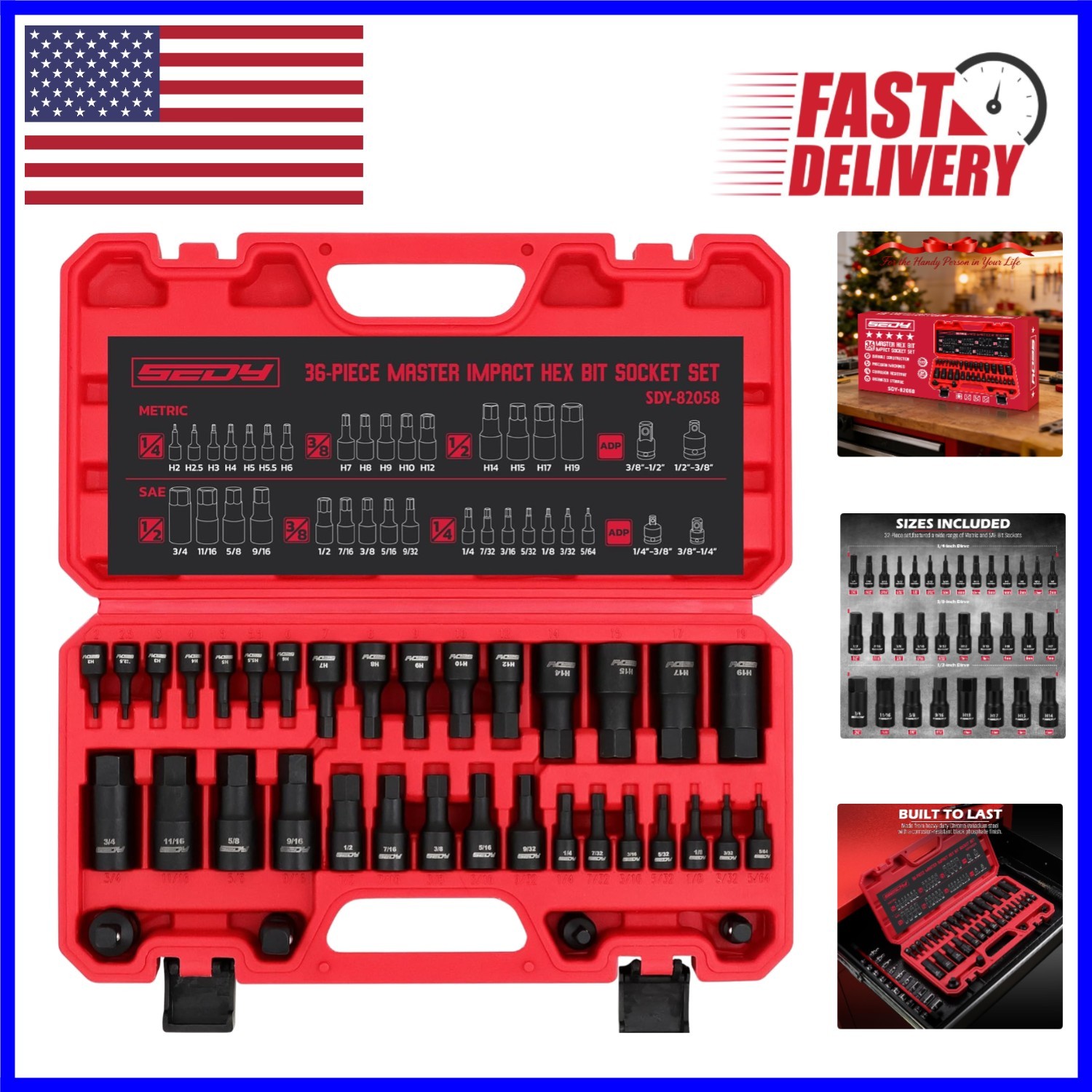 Precision Engineered 36-Piece Hex Impact Socket Set – Perfect for Auto Repair