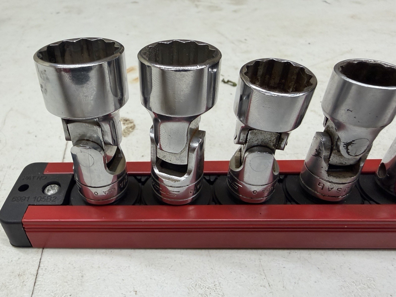 Snap On 7pc 3/8” Drive SAE Shallow Swivel Socket 12 Point 3/8-3/4