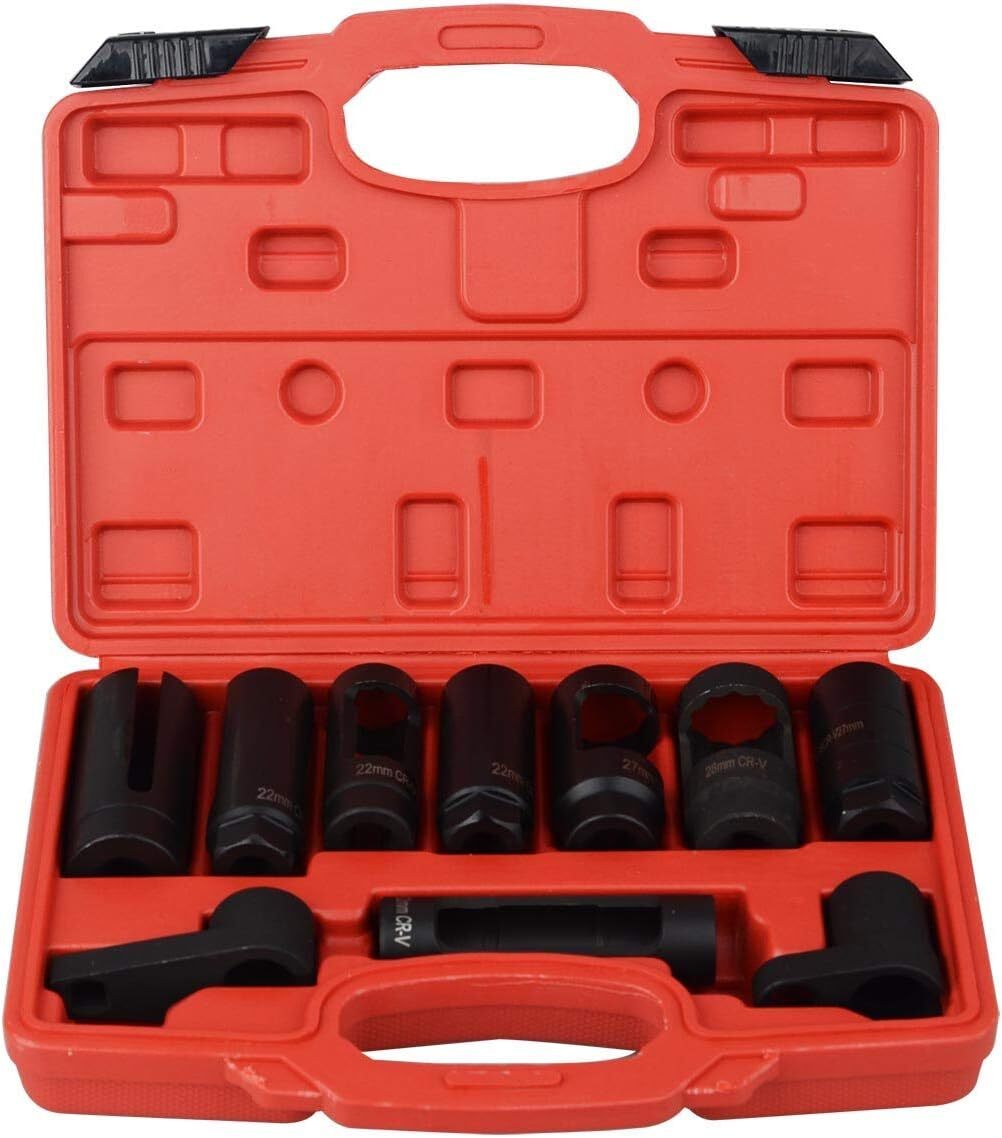 10Pcs Oxygen Sensor Socket Set Sensor Oil Pressure Sending Unit Removal Kit