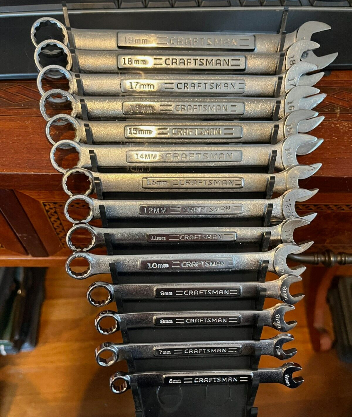 VTG Craftsman Metric Combo Wrench 14 Pc. Set 12 pt 6mm to 19mm USA Forged -VA-