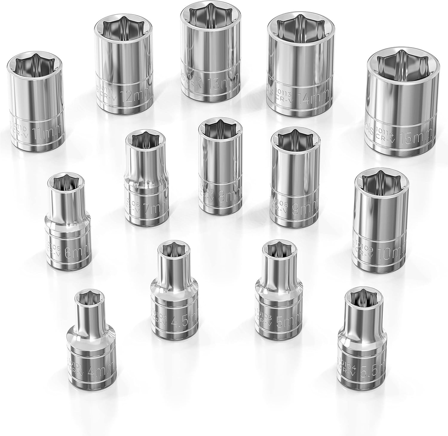Shallow Metric Socket Set – 14 Sizes Included