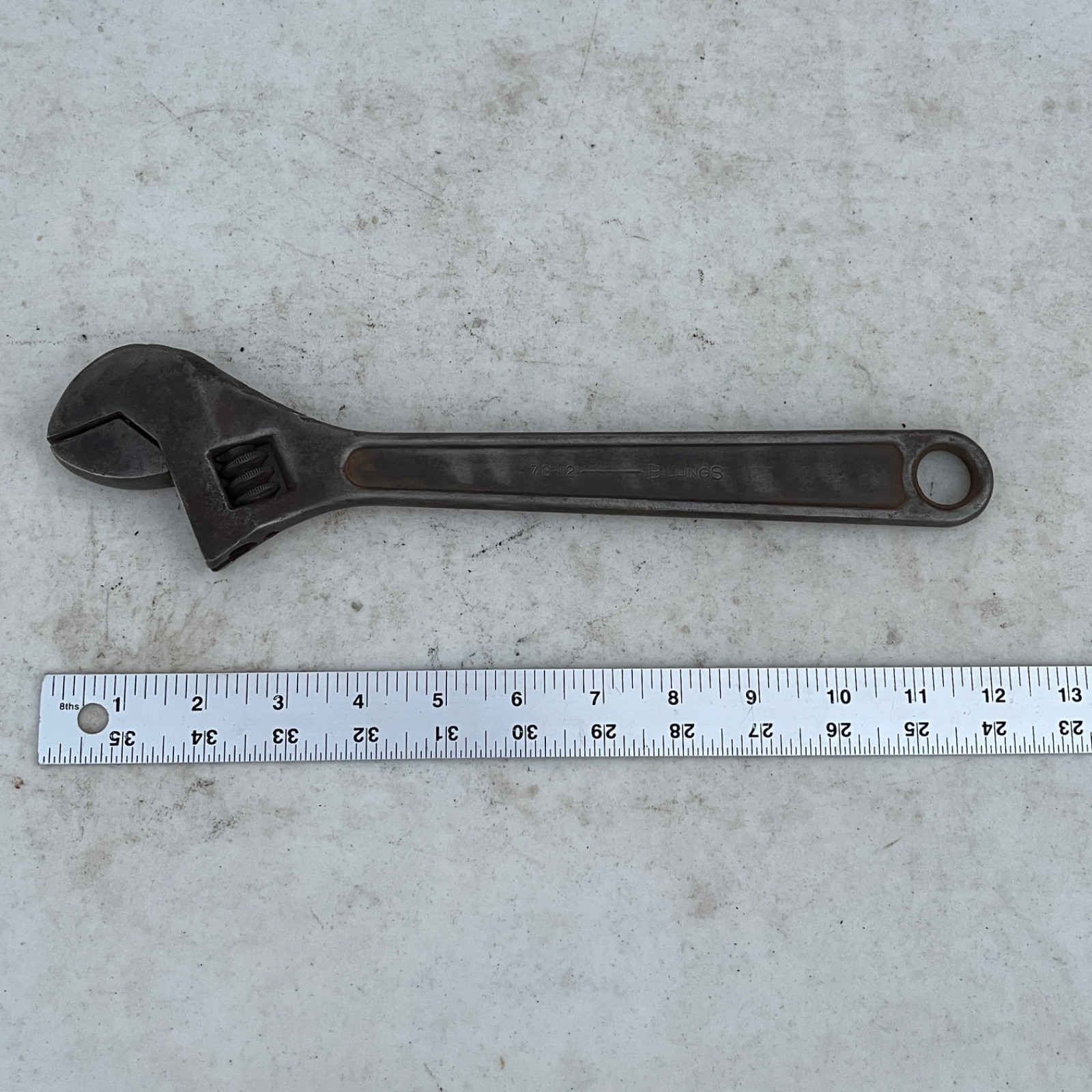 Vintage Billings 78-12 Adjustable 12″ Wrench USA