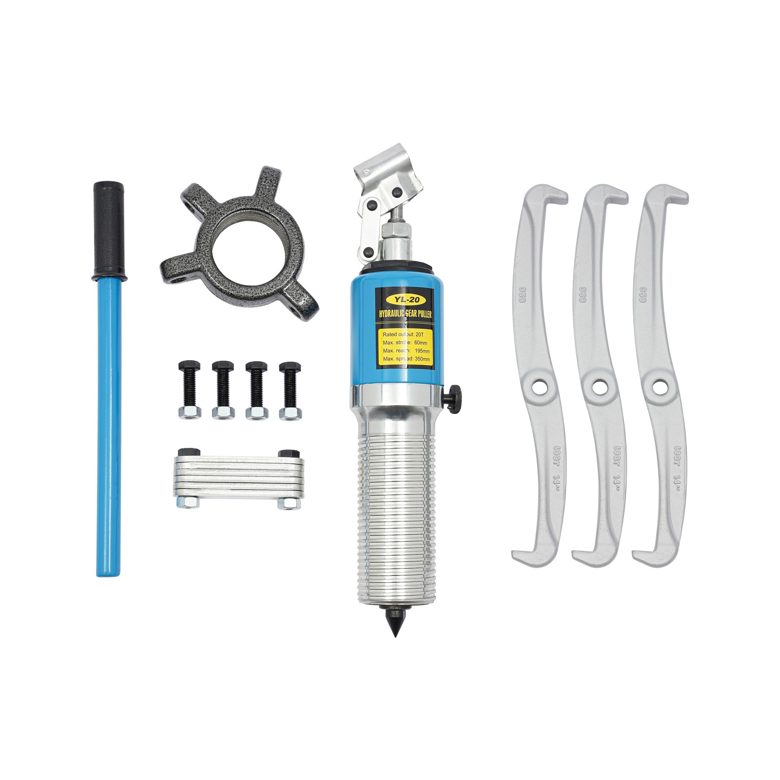 20T Universal Bearing Puller Hydraulic Pump Gear Hub Removal Tool Set 2 or 3-Jaw