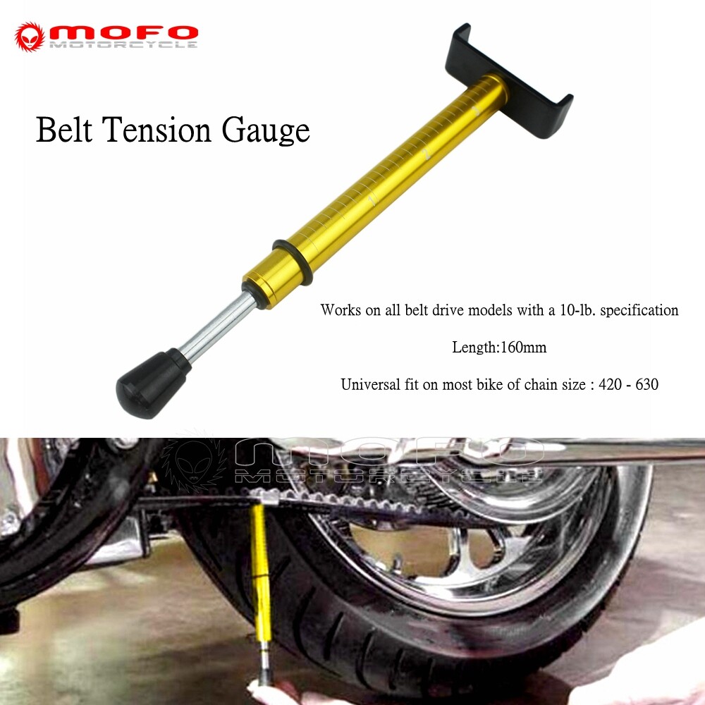 For Harley & All Belt Driver Bikes Motorcycle Adjustable Belt Tension Gauge Tool
