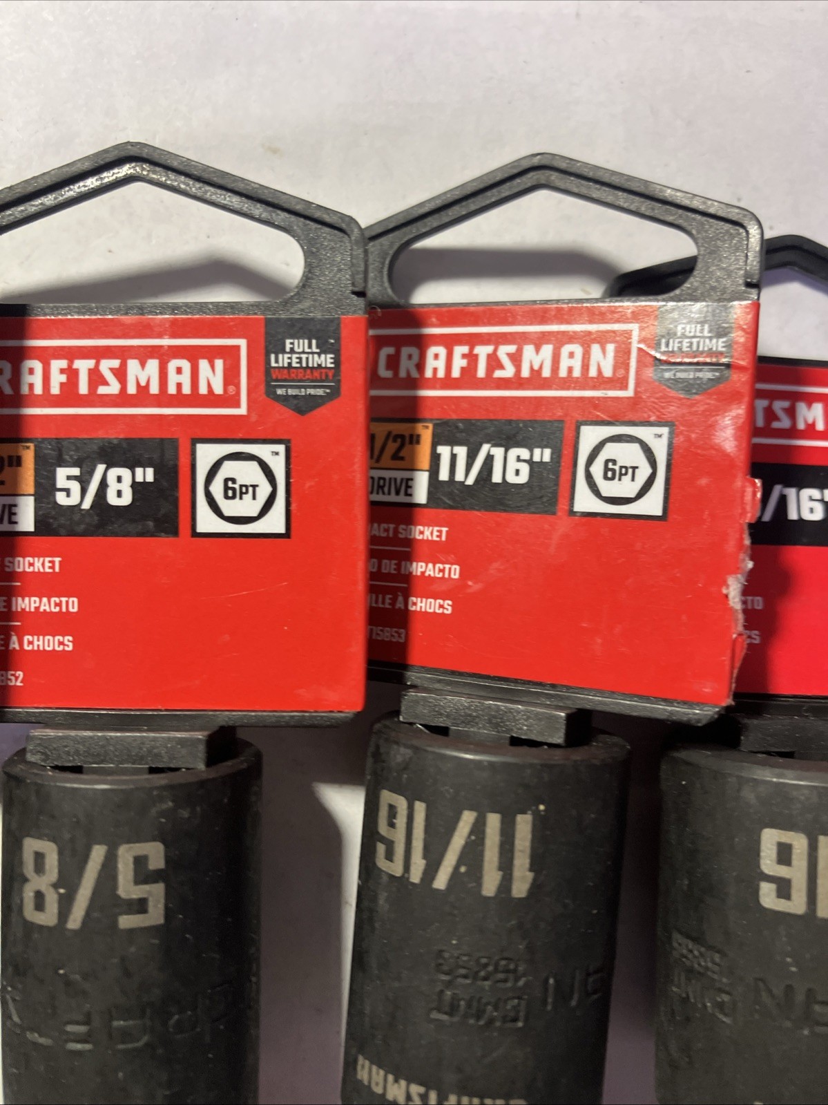 Craftsman Six (6) Piece Impact Sockets 1/2″ Drive (New with Tags) See Photos