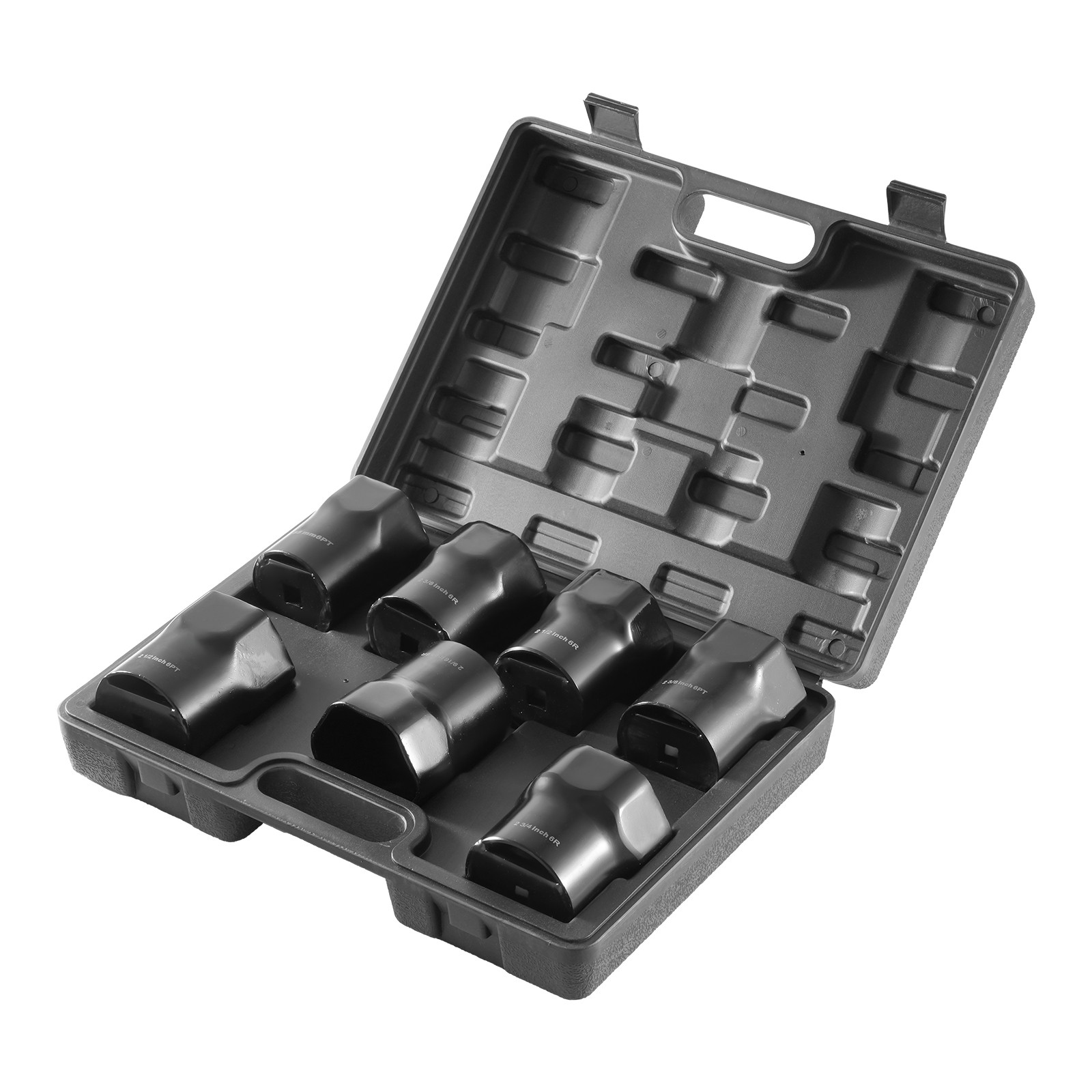 Uimoso 7-Piece Wheel Bearing Locknut Socket Set, SAE & Metric, 1/2-Inch Drive
