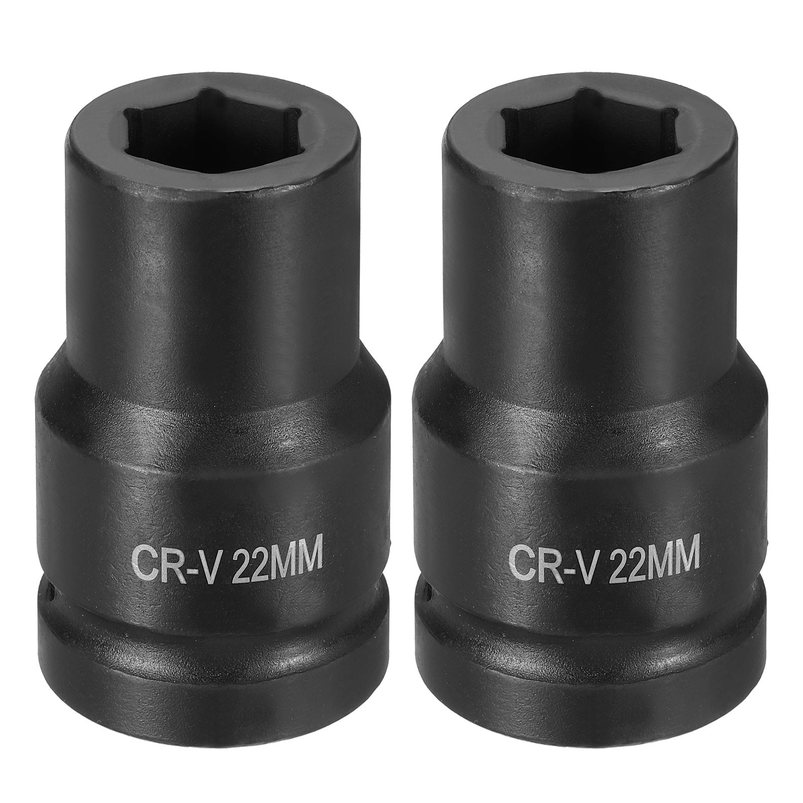 2pcs 1 Inch Drive 22mm 6 Point Impact Socket Chromium Vanadium Steel