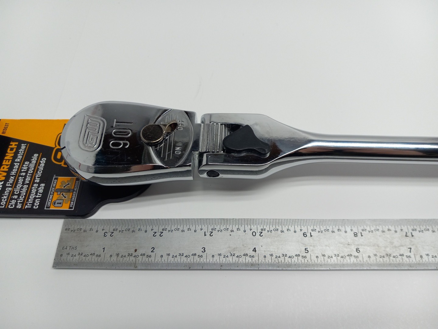 Gearwrench 81363T 1/2″ Dr 90-Tooth Locking Flex Head Teardrop Ratchet 24″