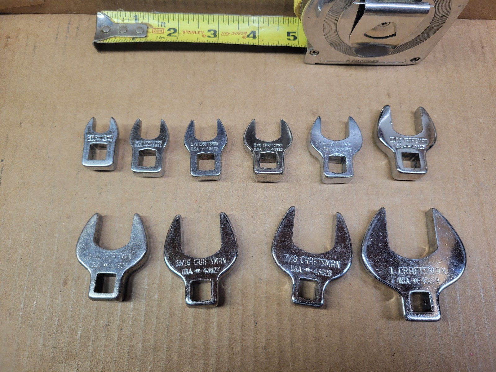 Craftsman USA 3/8″ Drive 10-Piece SAE Crow Foot Set