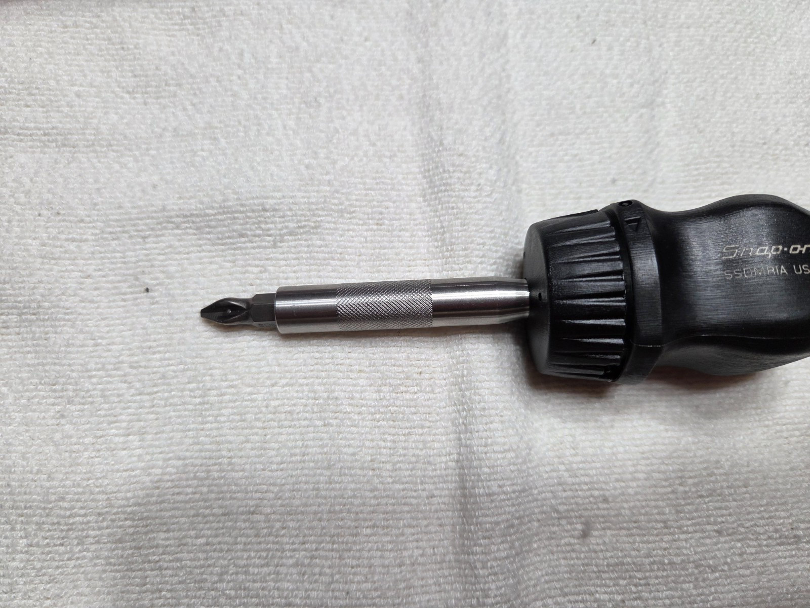 Snap-on Tools USA NEW BLACK Stubby Hard Handle Ratcheting Screwdriver SSDMR1A