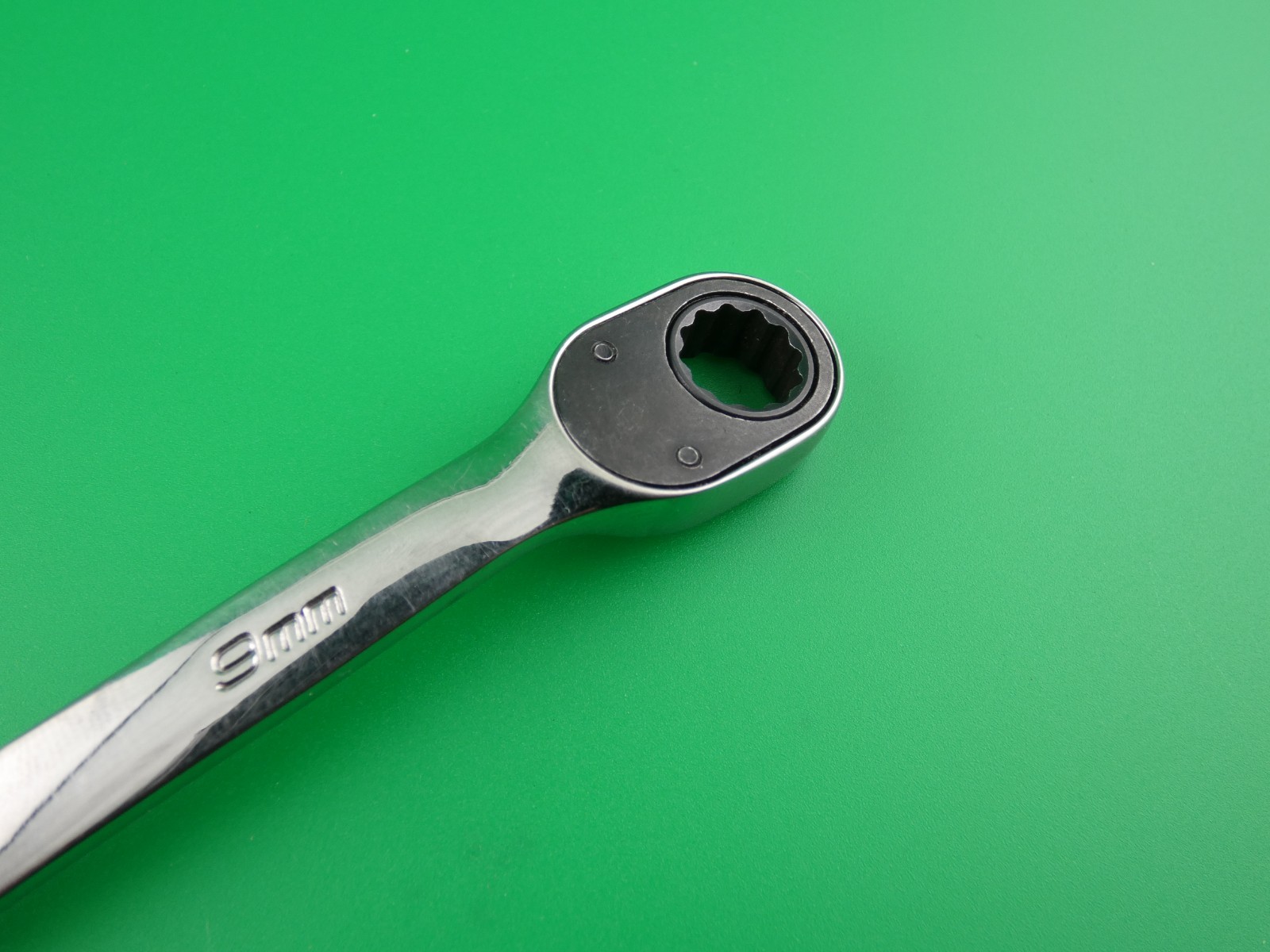 Snap-On USA 9mm Flank Drive Plus Reversible Ratcheting Wrench SOXRRM9