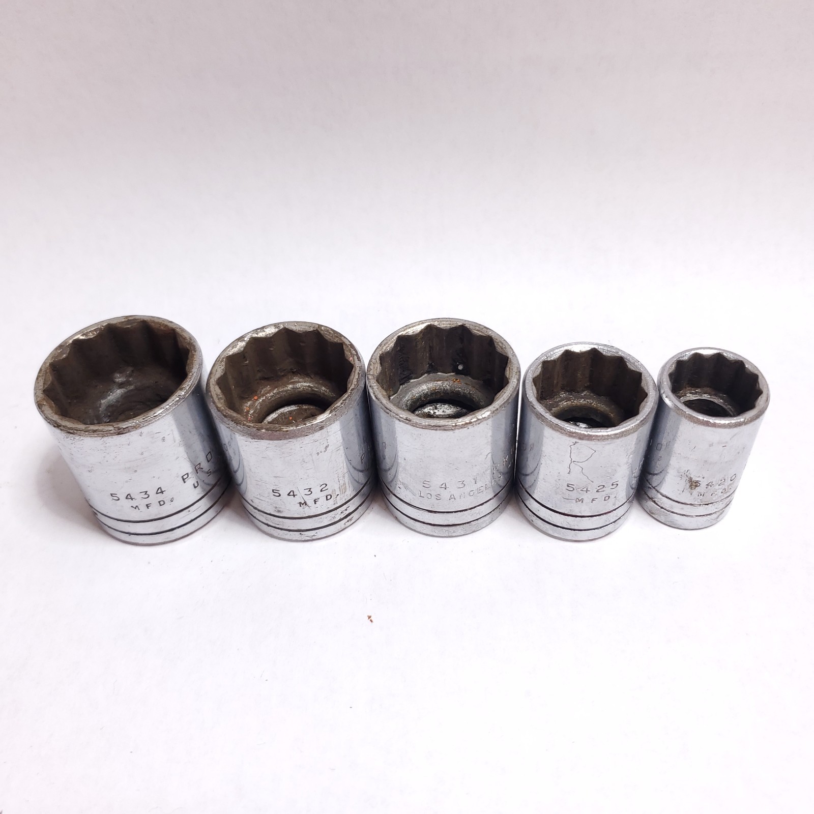 Proto 5 pc. 1/2″ Drive Shallow Sockets 1-1/16 – 5/8 12-point