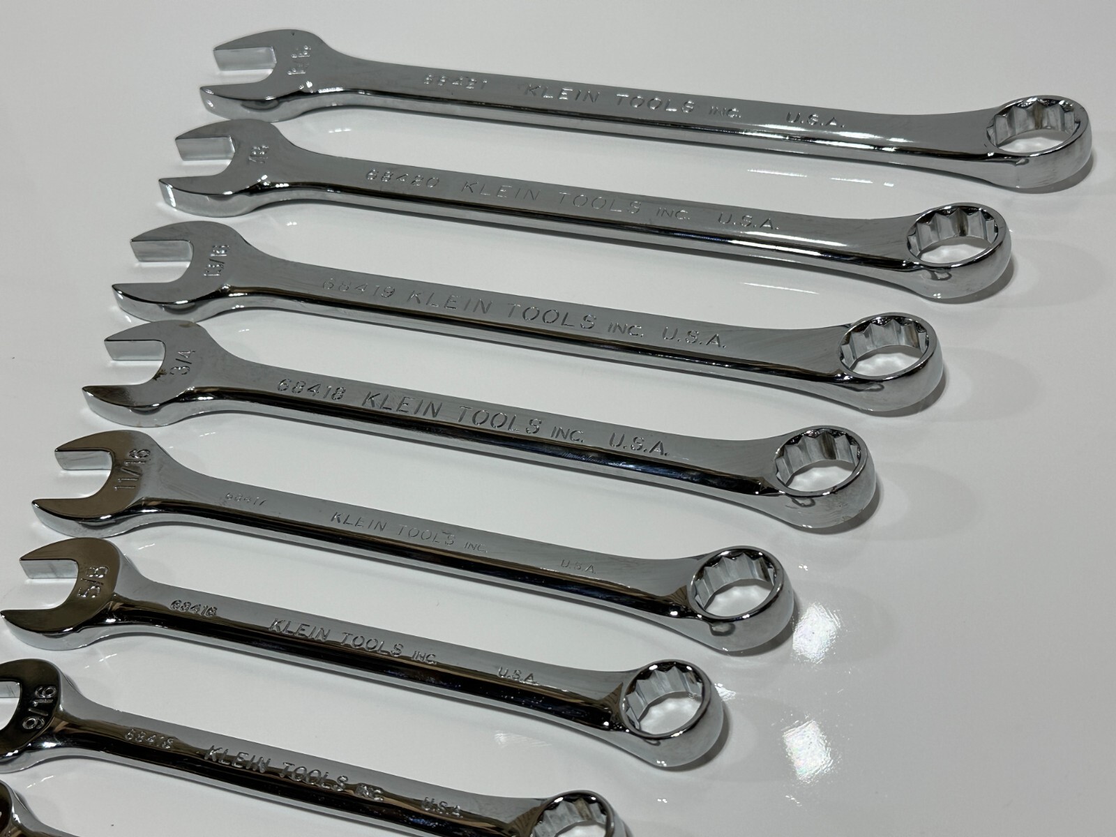 Klein Tools USA MADE (Rare) 68404 12pc SAE 1/4″ to 15/16″ Combination Wrench Set