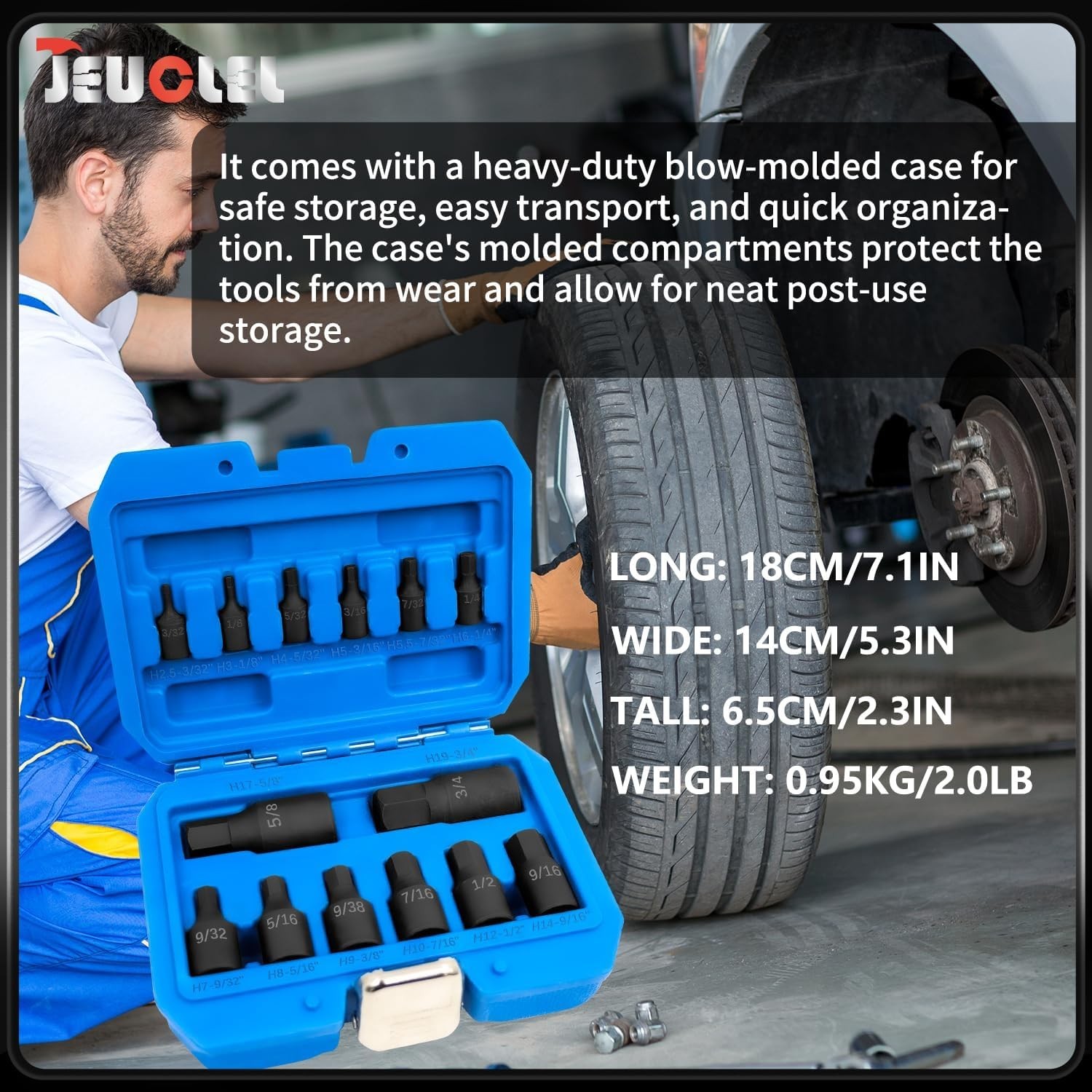 14-Piece Impact Grade Allen Bit Socket Set for Versatile Repairs and Maintenance