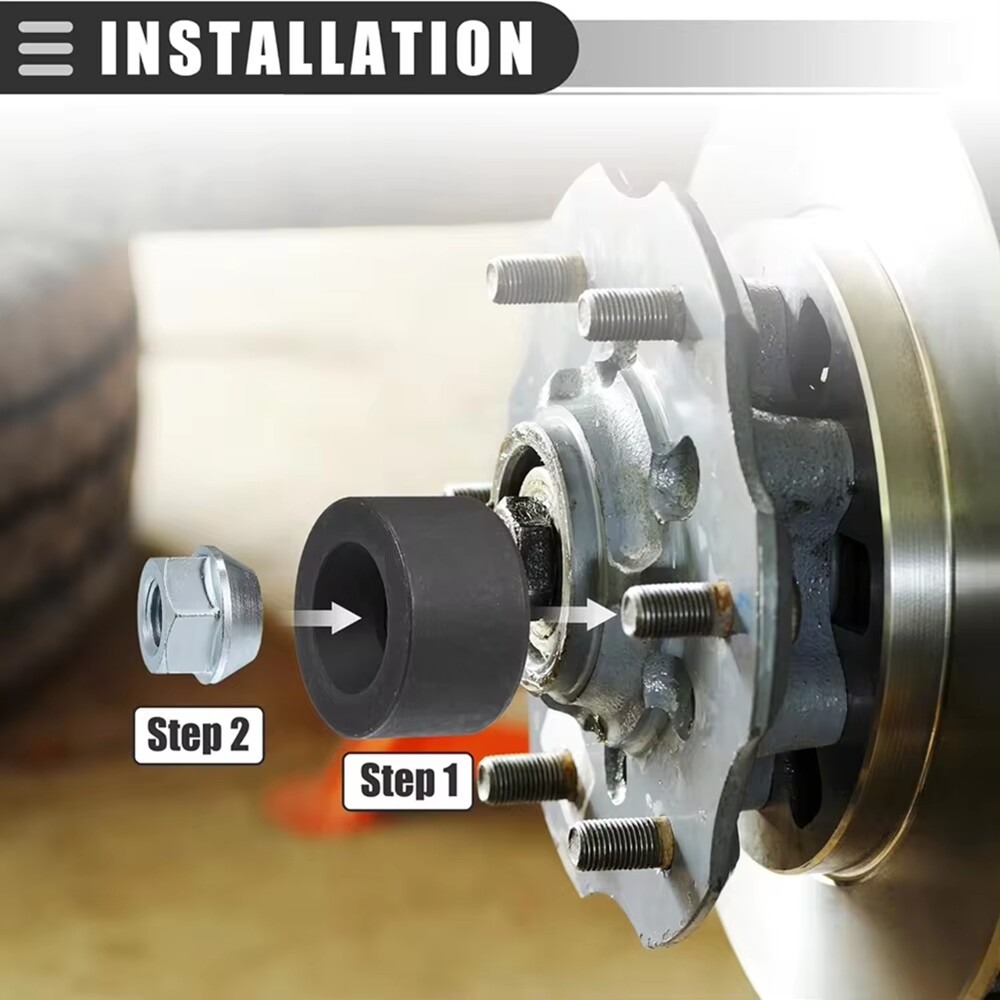 Wheel Stud Installer Tool Corporation for 22800 Tire Bolts Install Replace Black