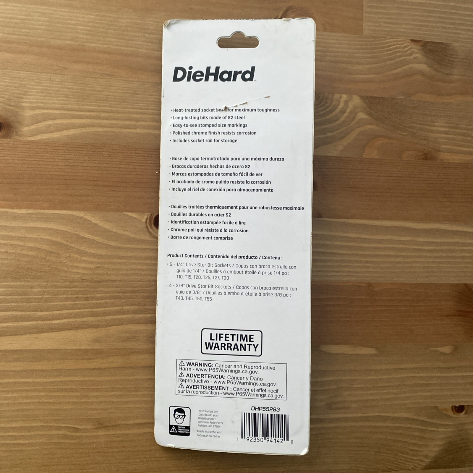 DieHard -1/4″ & 3/8″ Drive Star Torx Bit Socket Set, 10-Piece DHP55283