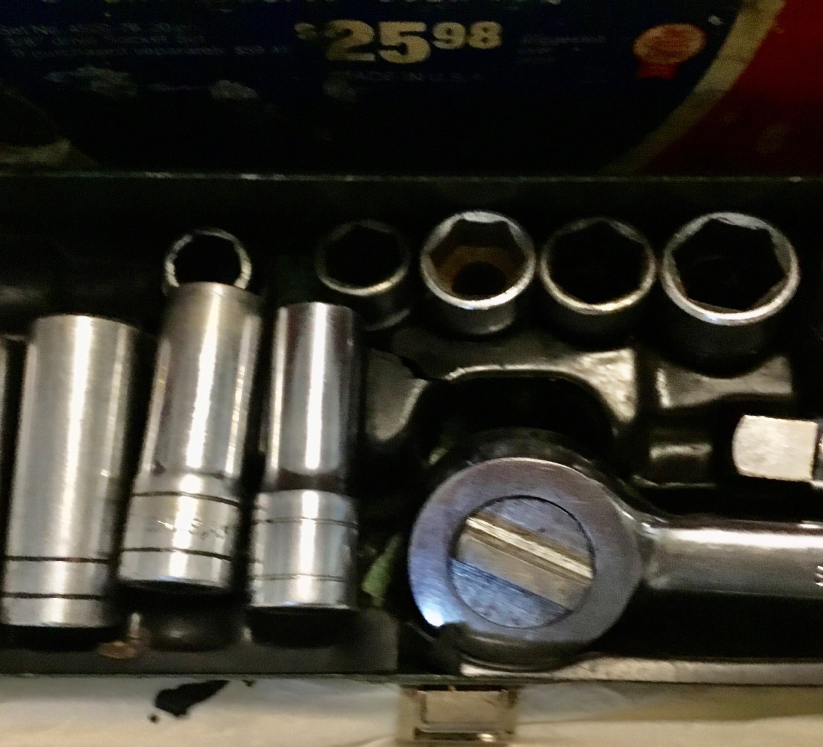 S-K Tools 1/2” & 3/8″ Drive SAE Socket Set USA w/ Metal Case – 20 Pc Mixed