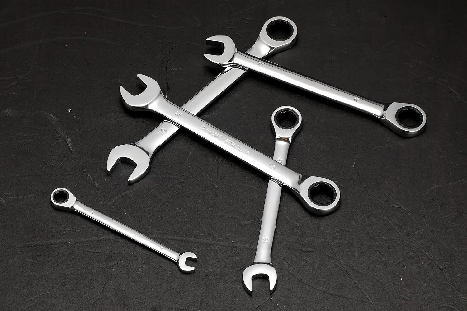 20mm Metric Ratchet Wrench 72-Tooth Box End Spanner Chrome Vanadium Silver