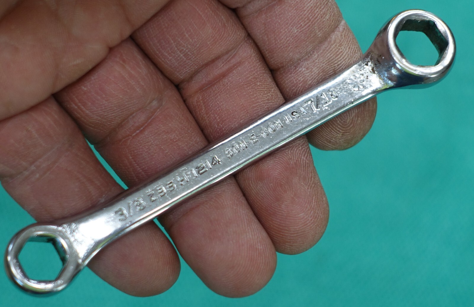 Vintage Bon-E-Con 3/8″ x 7/16″ Box End Wrench 6-Point Stubby 4-1/2″ # ZBSH 1214
