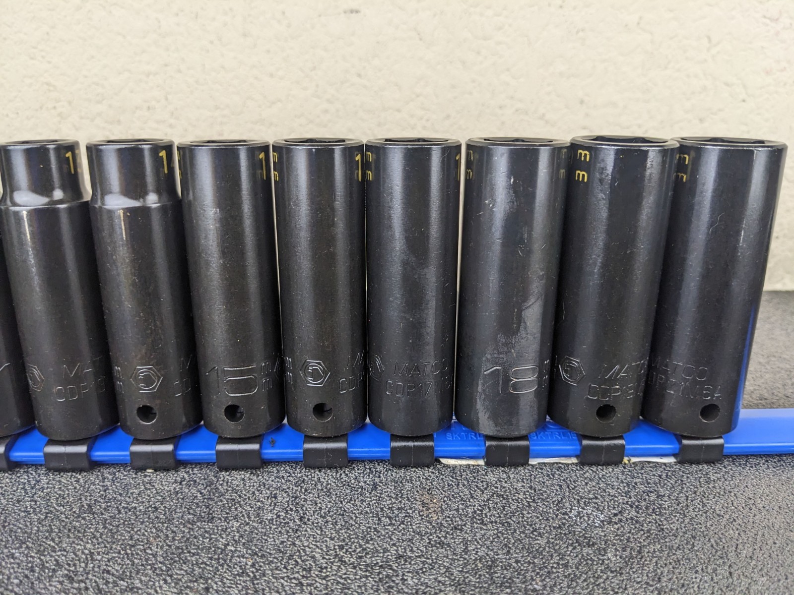 #bp134 Matco Tools NEW 1/2″ Drive METRIC Deep IMPACT Socket Set SCDPM116TA