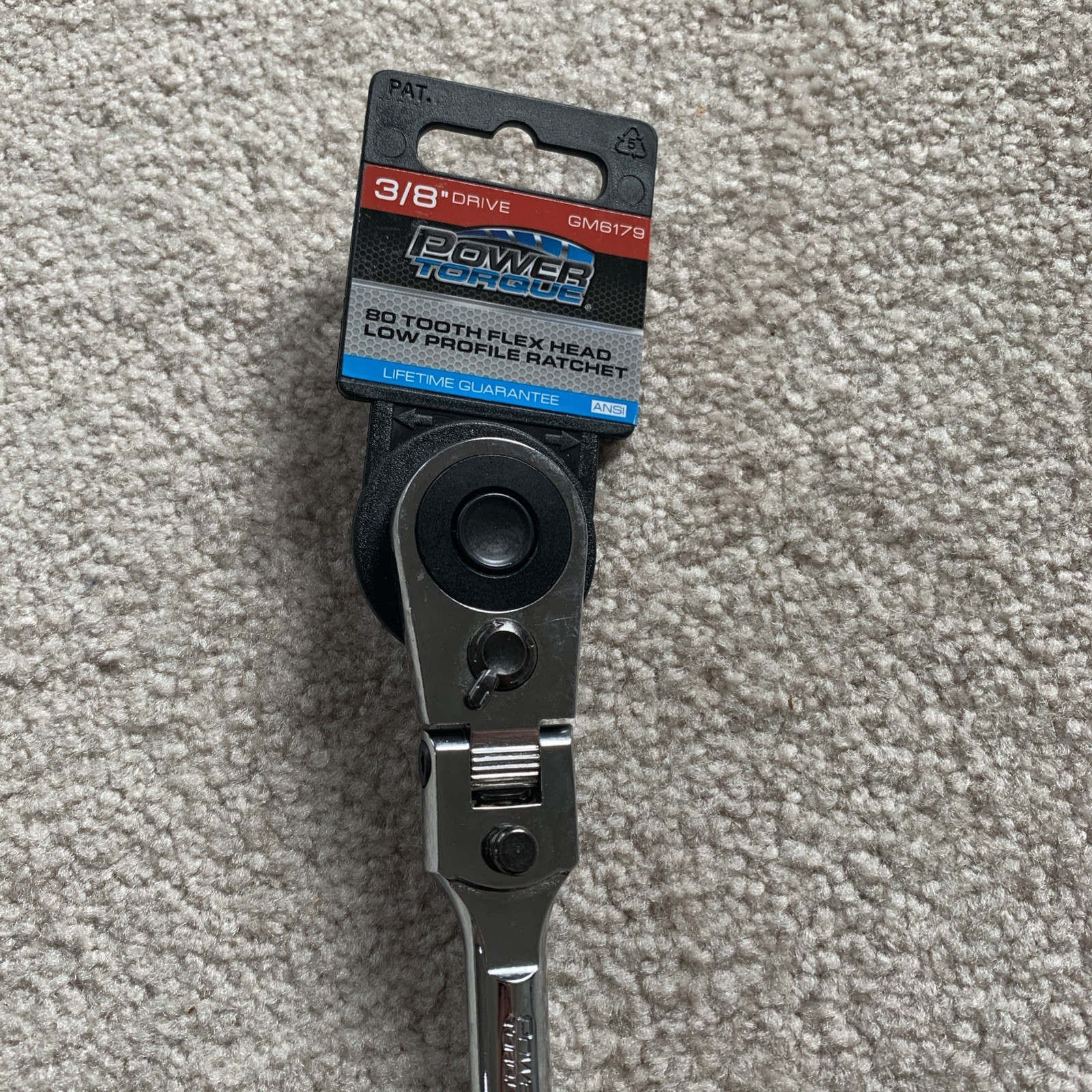Power Torque GM6179 -3/8″ Drive 80 Tooth, Flex Head, Low Profile Ratchet Wrench