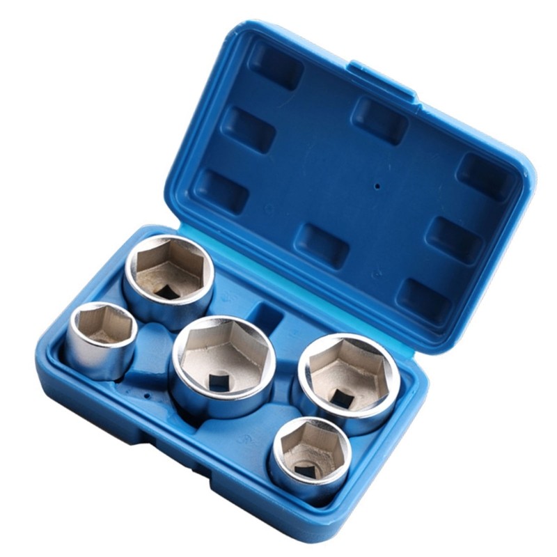 5Pcs Wrench Set Heavy Duty Chrome Plated Socket For Car Maintenance