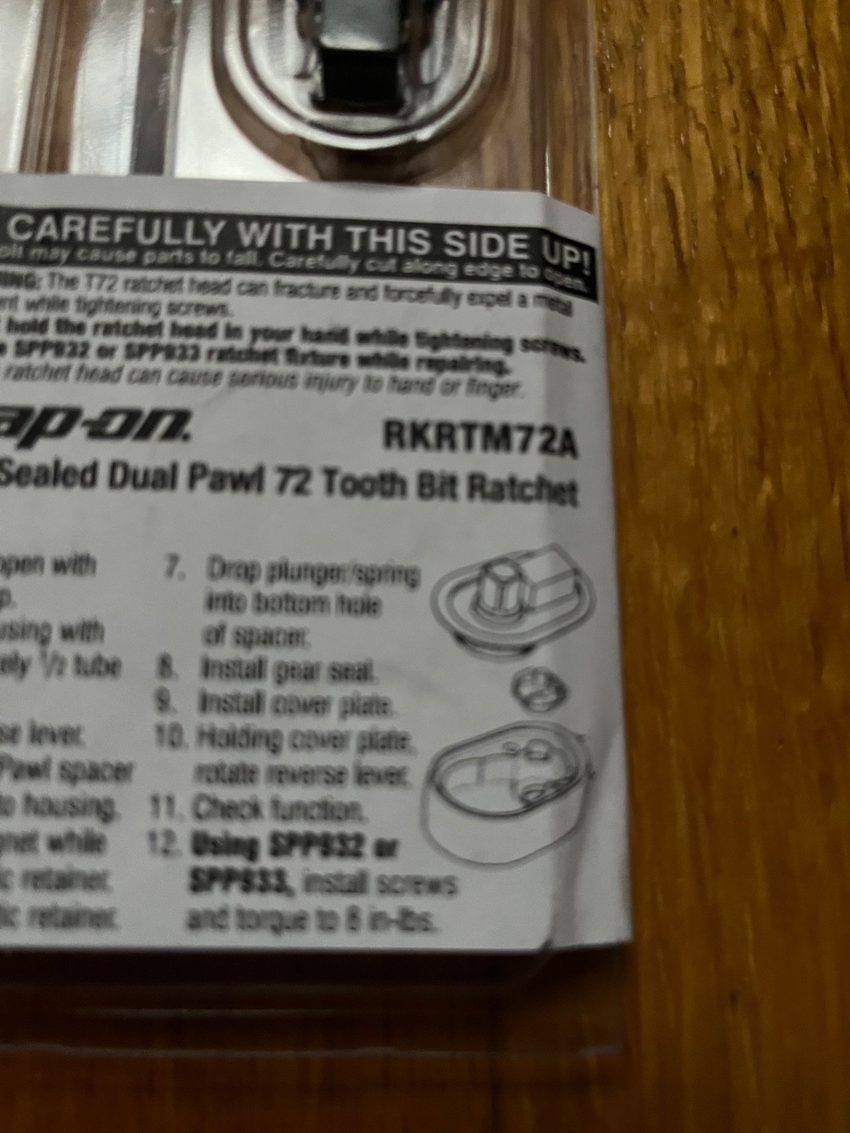 Snap-on RKRTM72A Ratchet 1/4 Bit Driver Repair Kit