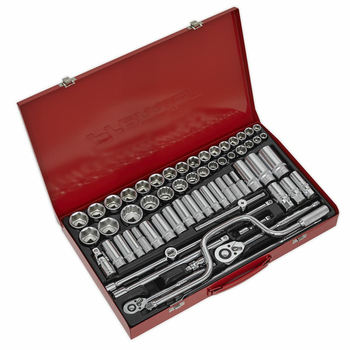 Sealey Socket Set 3/8″ & 1/2″ Drive Wrench WallDrive Premier DuoMetric 64pc