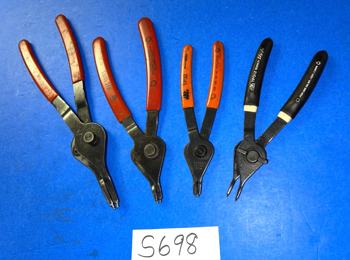 MAC TOOLS 4 PIECE CONVERTIBLE STRAIGHT SNAP RING PLIERS ONE OF EACH SIZE