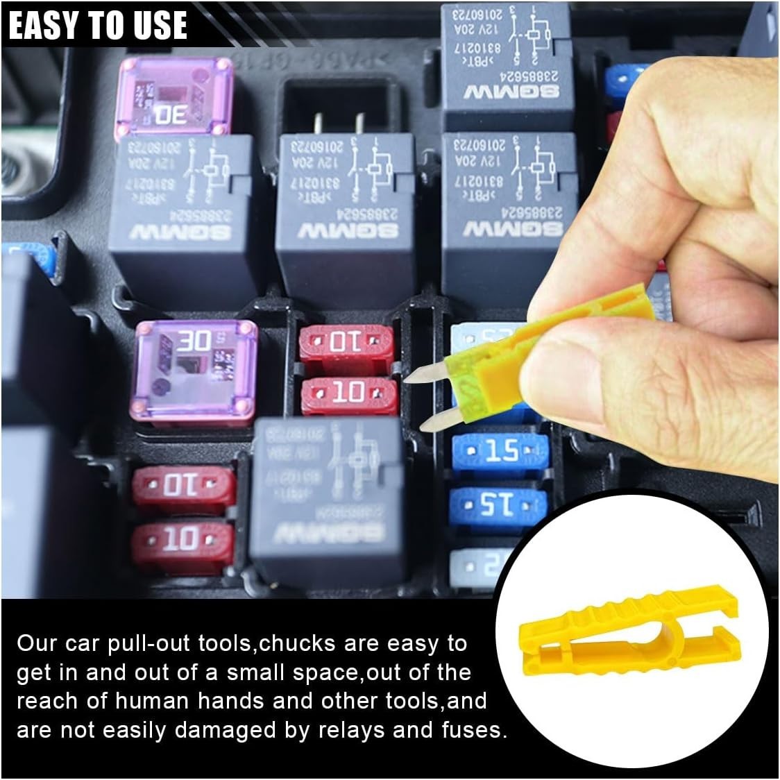 Fuse Puller Tool, Extraction Tool, Plastic Fuses Remover, Maintenance Accesso…