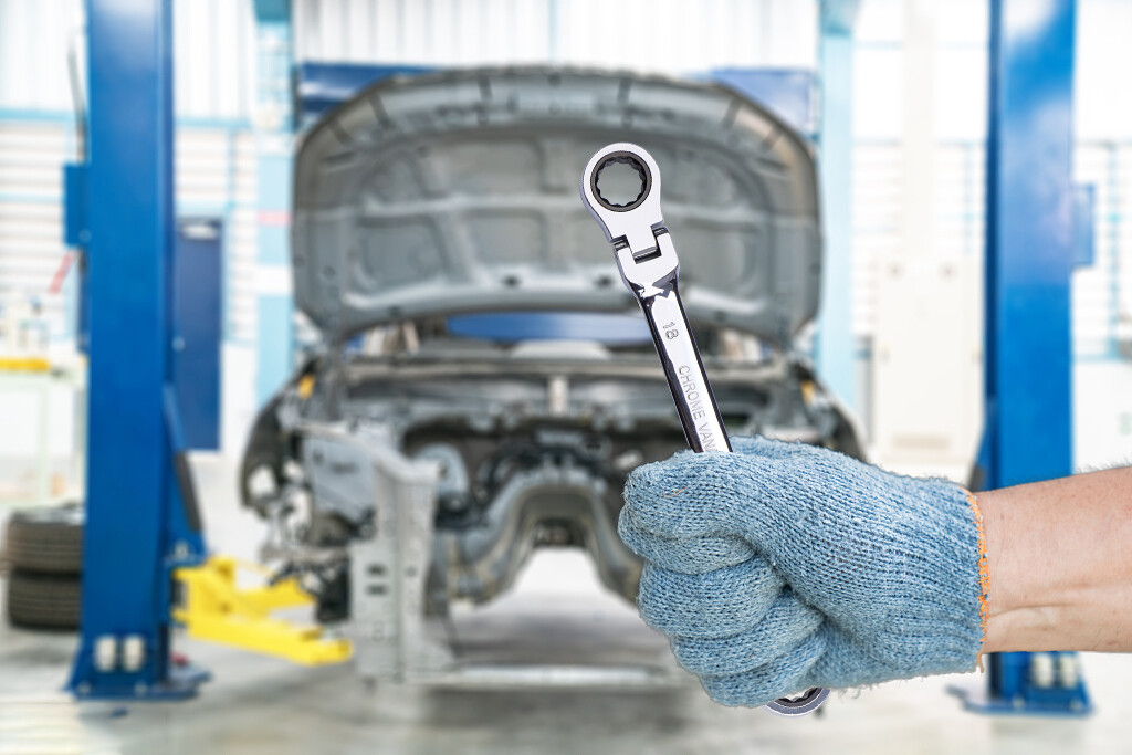6X Double Box End Ratcheting Wrench Flex-Head Extra Long Heavy Duty Spanner Kits