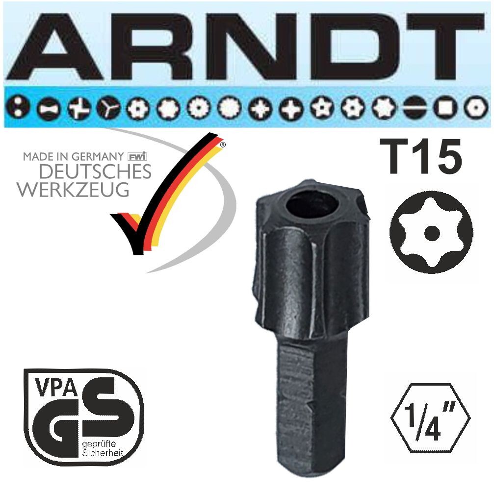 T15 Torx Screwdriver Bit Security Torx Star Bit with Hole Tamperproof S2 Steel
