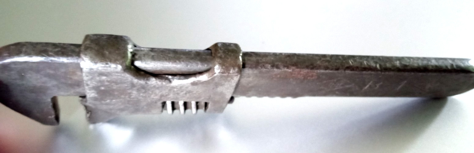Adjustable Bicycle Wrench 5″ – B1 Diamond by Frank Mossberg about 100 Years Old