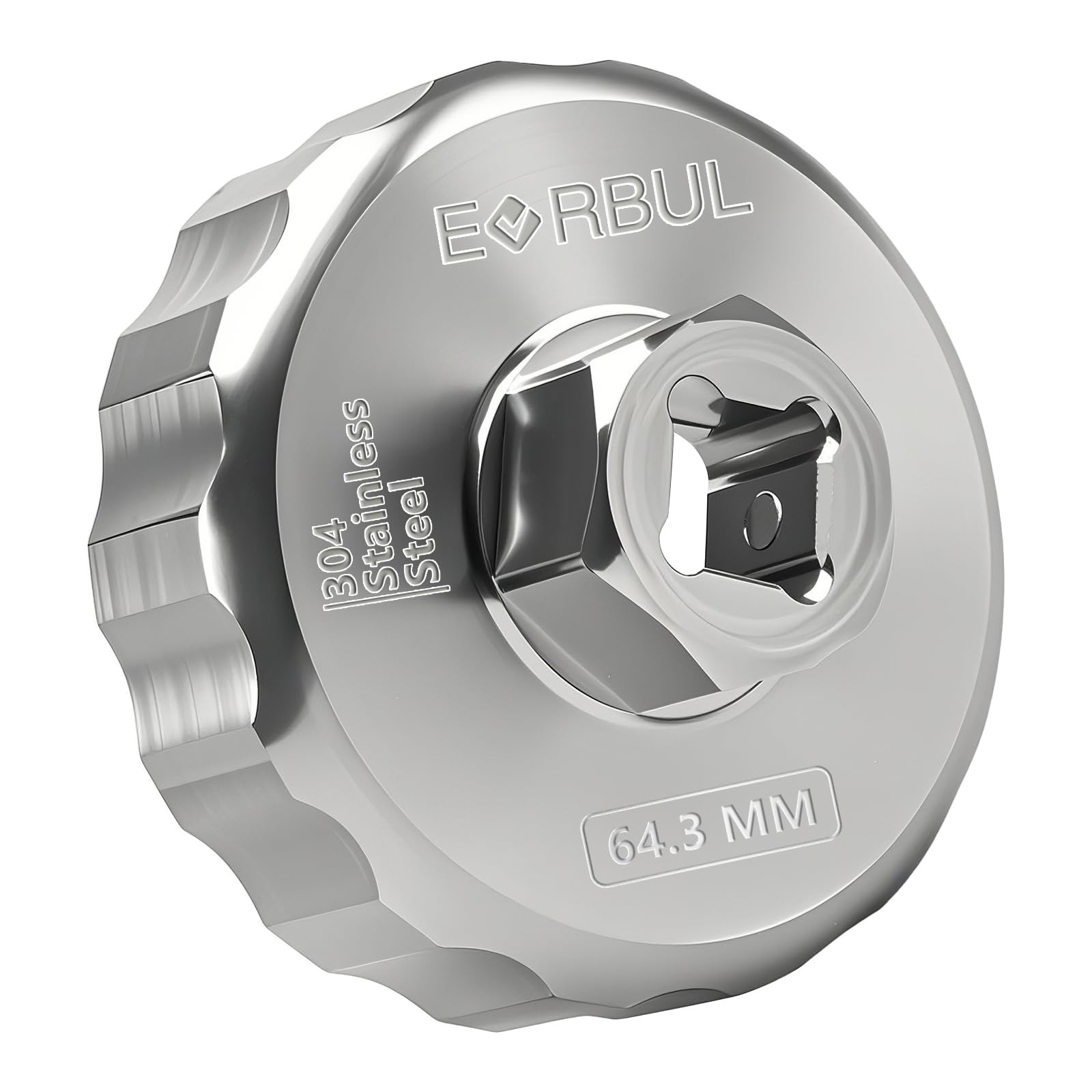 EVRBUL Upgraded 64.3mm Oil Filter Cap Wrench Tool 14 Flute for Toyota Lexus SS