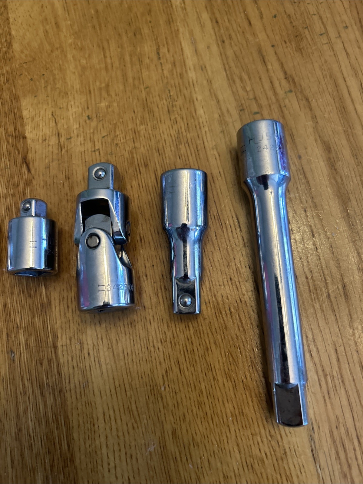 HUSKY – Tool Lot, Extensions,Adapters, Universal Joint 1/4”,3/8” & 1/2” Drives