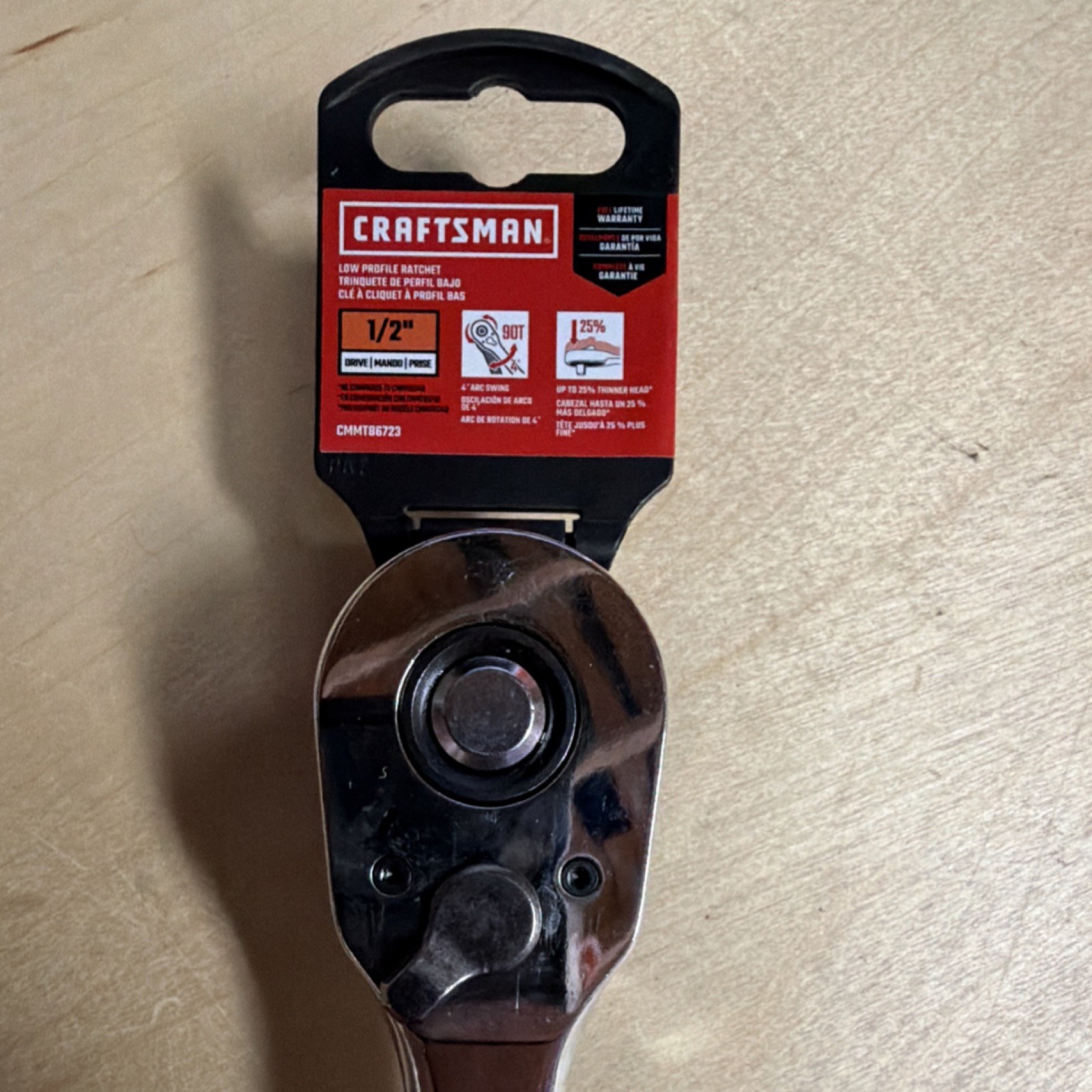 Craftsman Low Profile Ratchet 1/2” Drive 90-Teeth