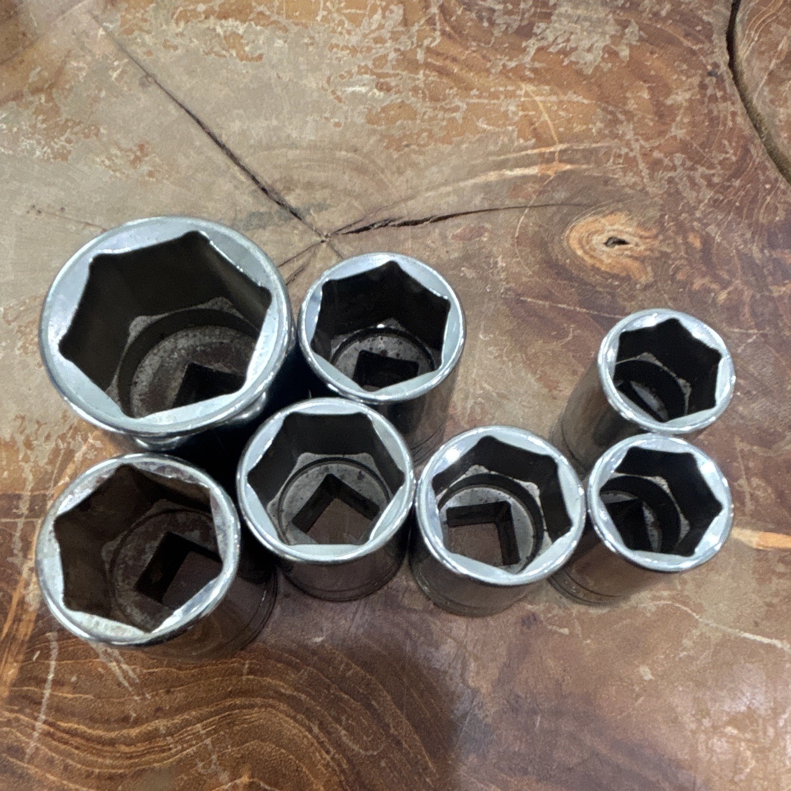 Vintage Snap-on 1/2” Drive SAE Socket Lot TW381 TW301 TW281 TW261 TW221 USA Made