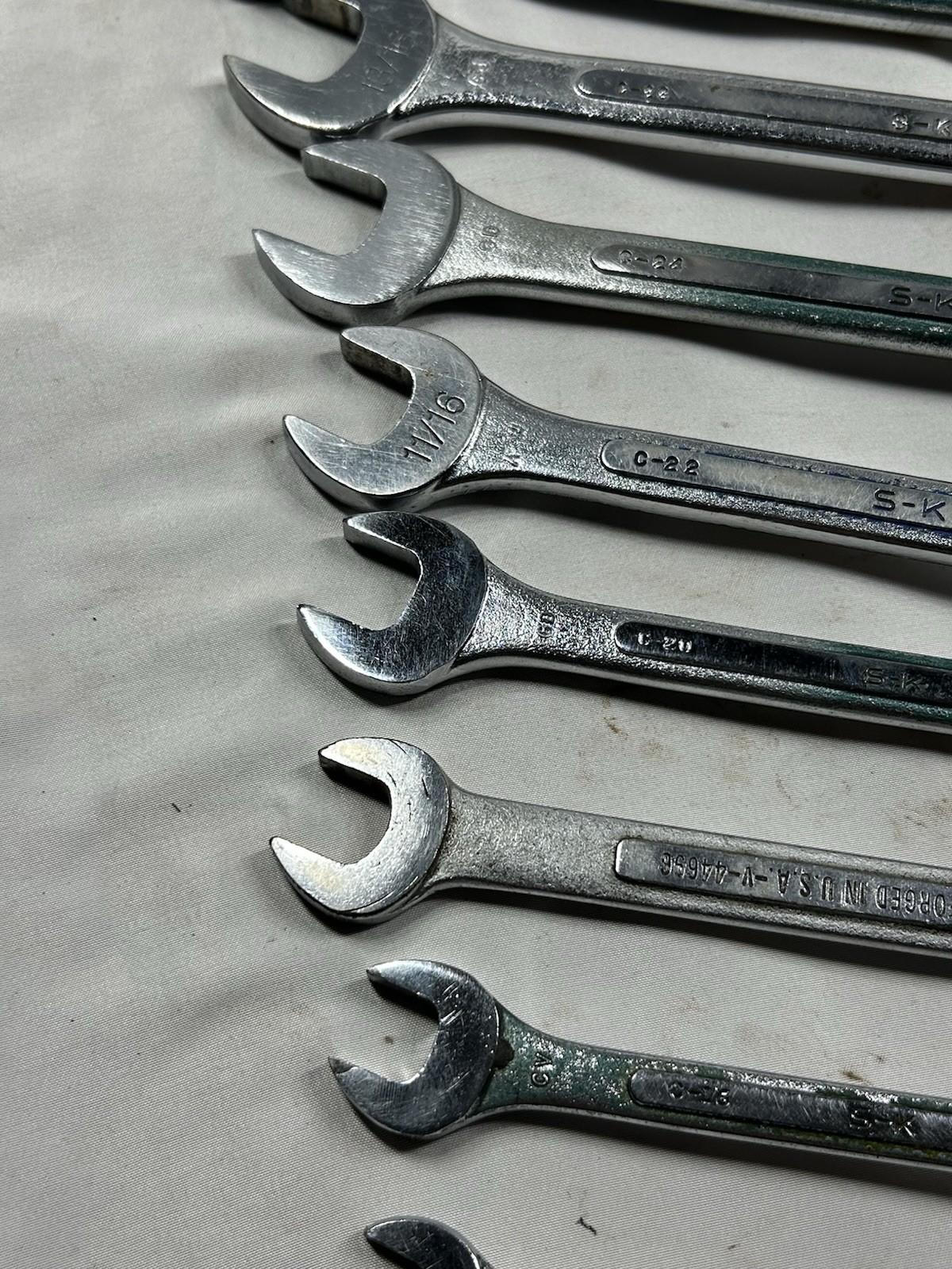 SK Tools SAE 13pc Combination Wrench Set 12/6pt 1/4”-1” USA Model 1714
