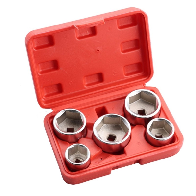5Pcs Wrench Set Heavy Duty Chrome Plated Socket For Car Maintenance