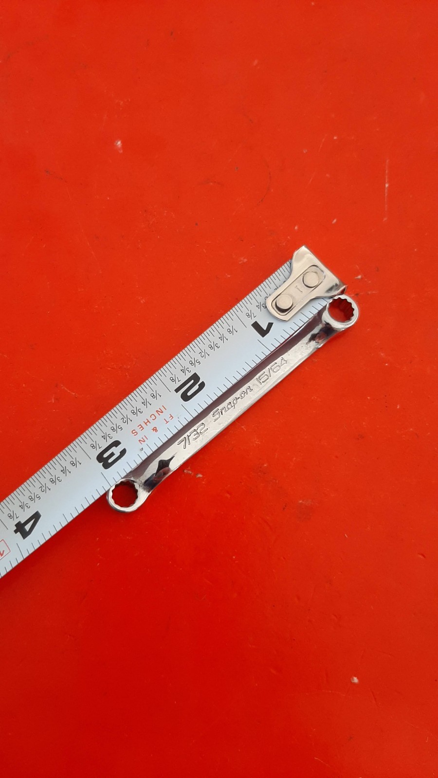 Snap-on XID1415A 7/32″ X 15/64″ 12Pt Point Offset Box End Wrench MARKED 120