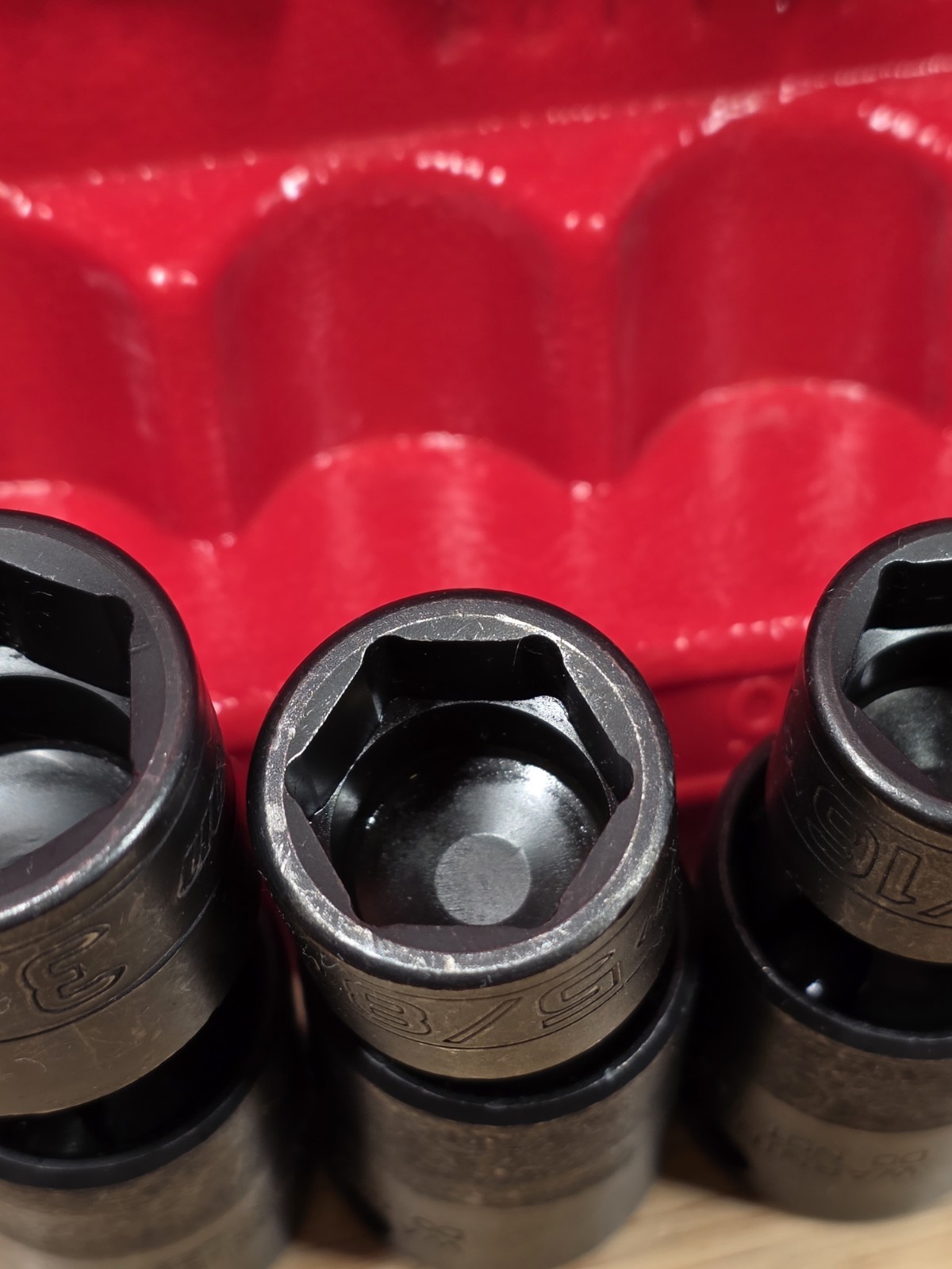 Snap-on 205IPF UNUSED 5-Piece 3/8″ Drive 6pt Shallow Impact Swivel Socket Set
