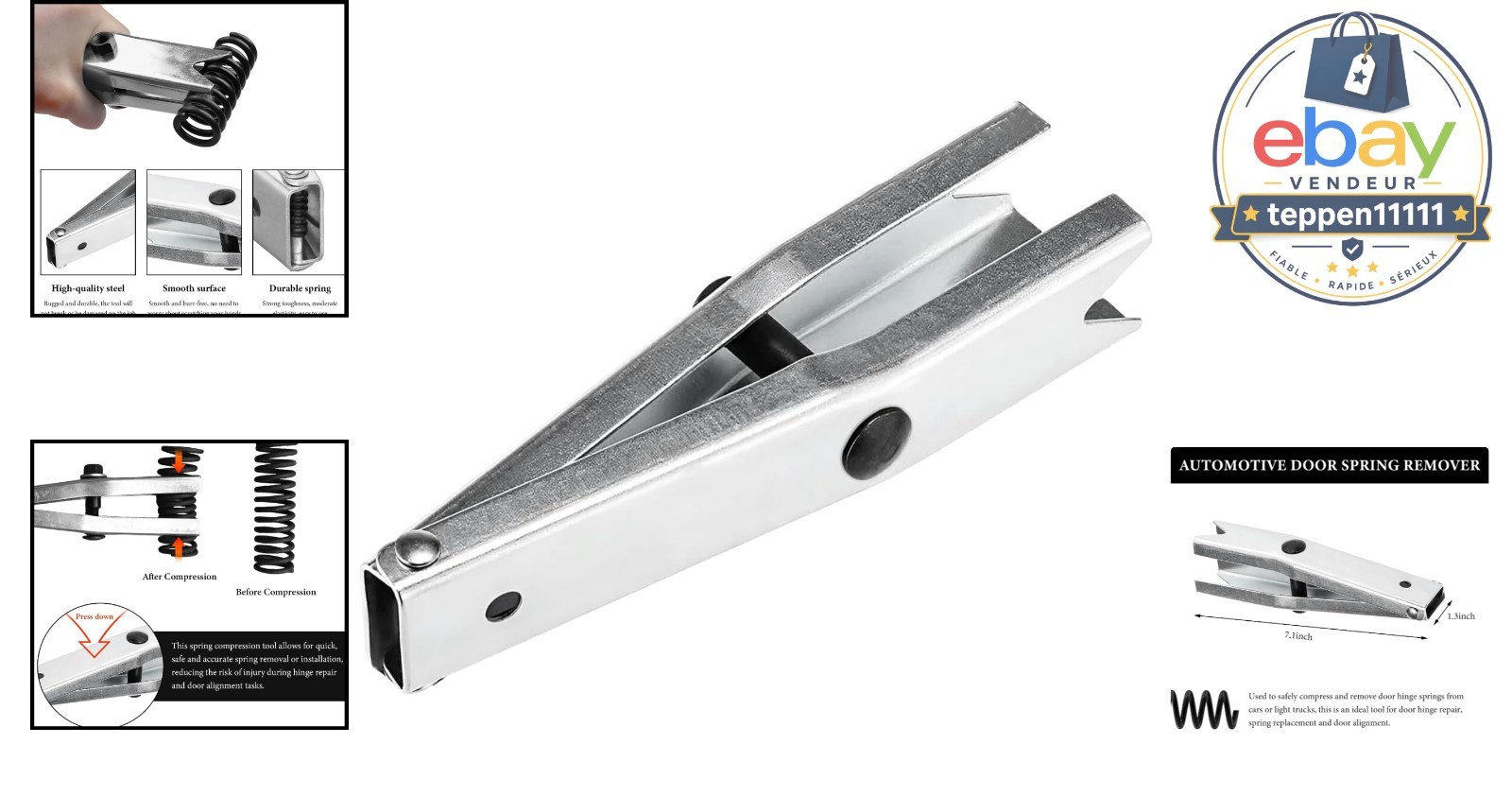 Sturdy Metal Car Door Hinge Spring Compressor Tool