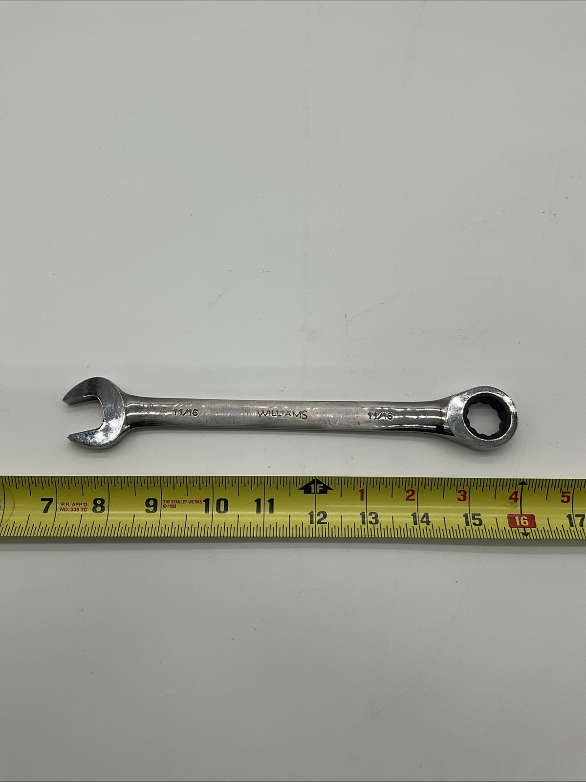 Vintage Williams 11/16” Ratcheting Combination Wrench No.1222NRC!!S1
